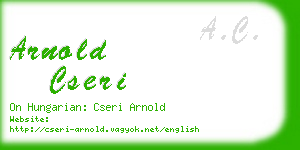 arnold cseri business card